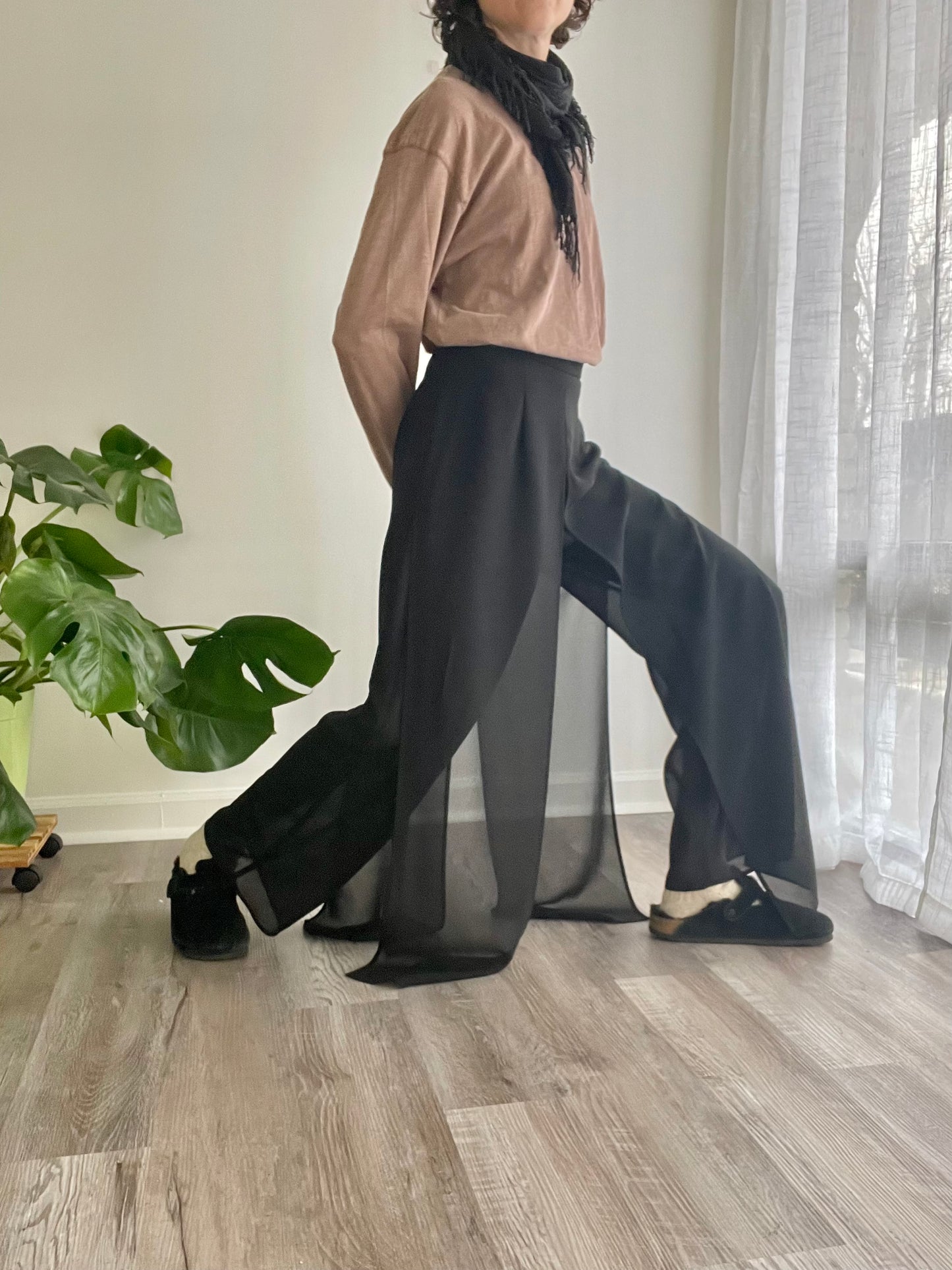 Sheer Panel Pants | 1990s