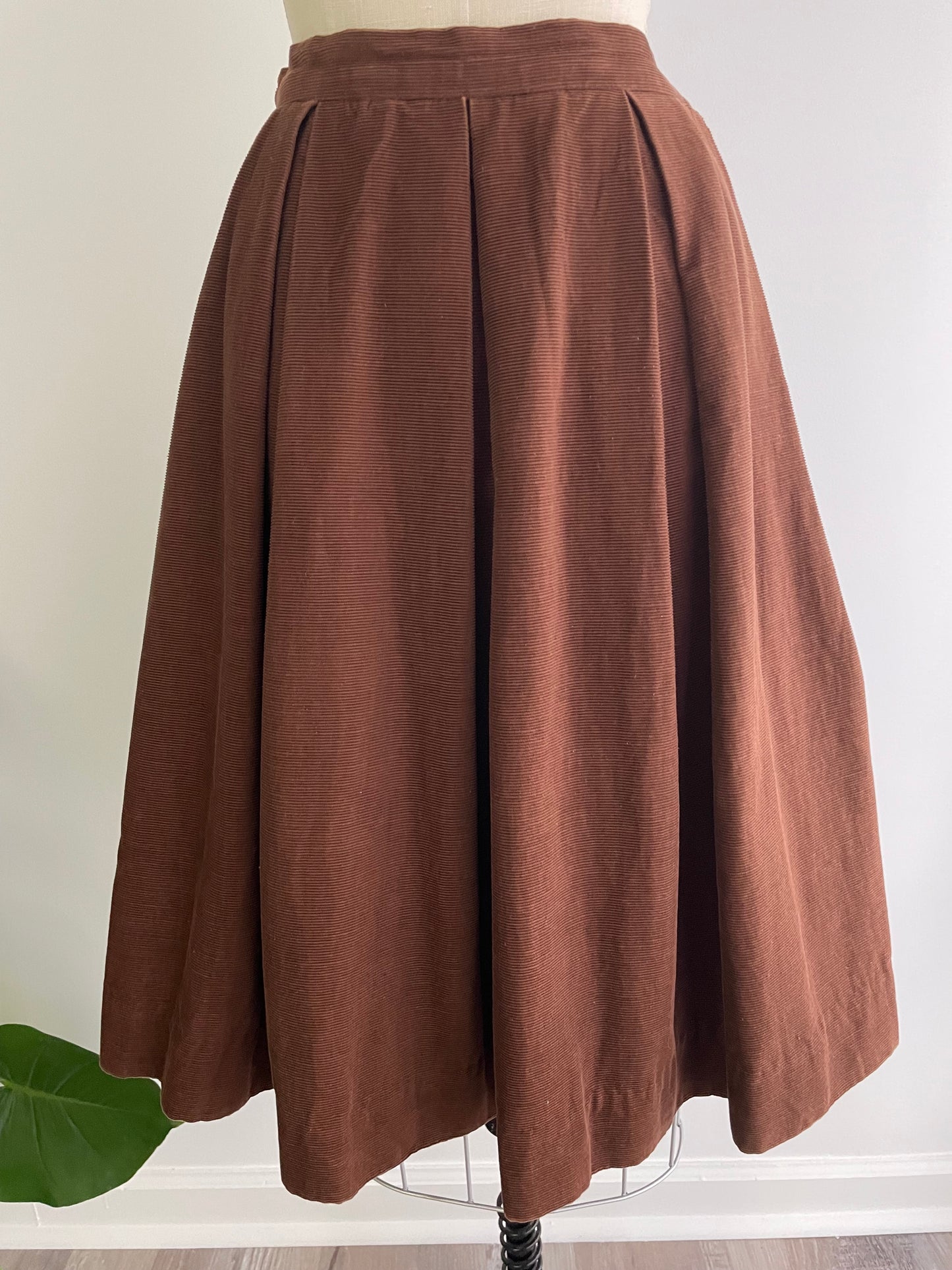 Chocolate Corduroy Skirt | 1960s