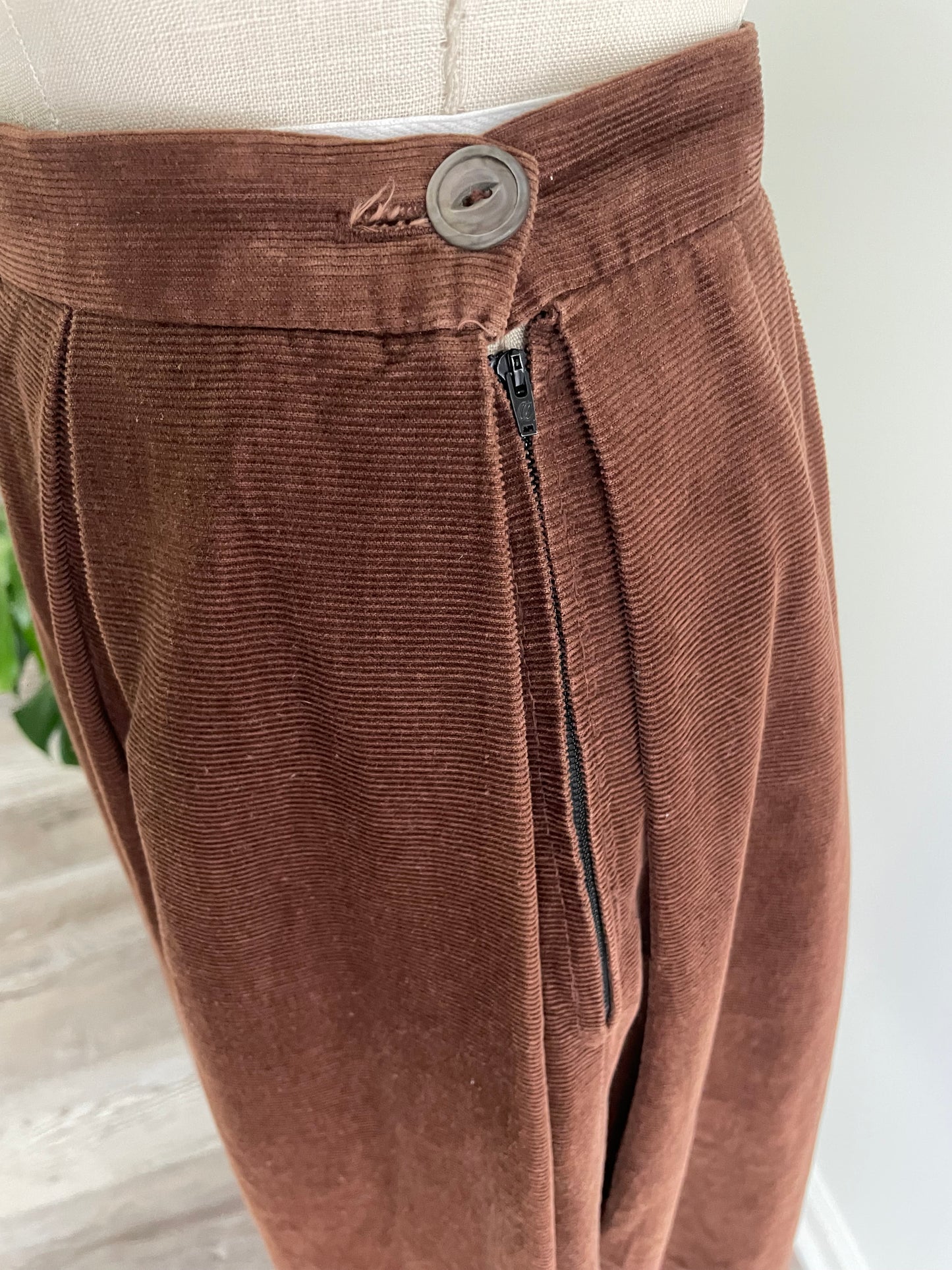 Chocolate Corduroy Skirt | 1960s