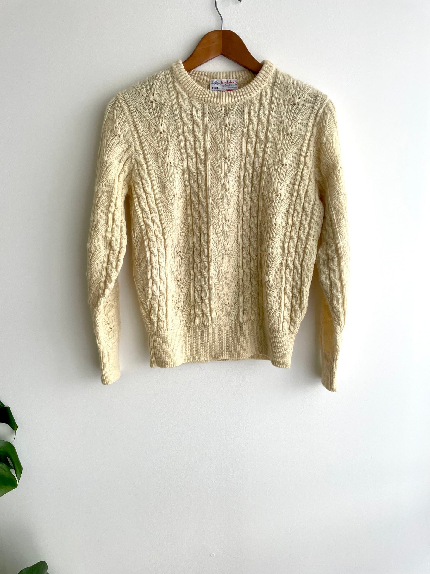 Pendleton Cable Knit Crew  |  1960s