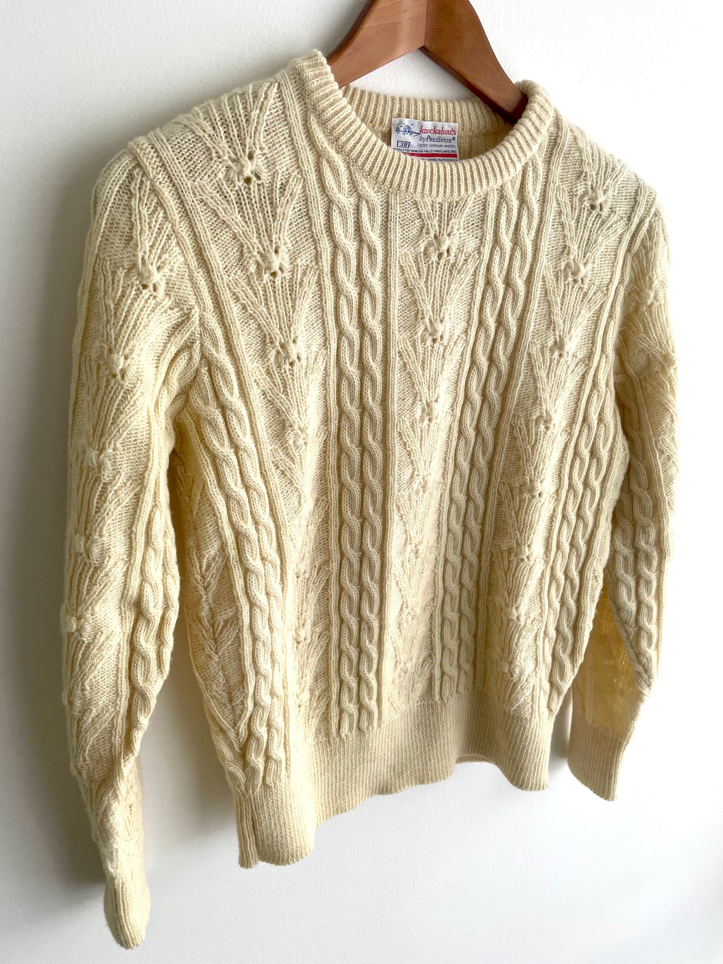 Pendleton Cable Knit Crew  |  1960s