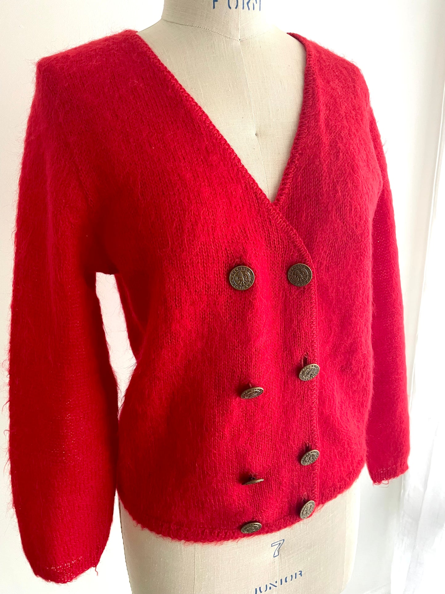 Cherry Mohair Cardigan | 1950s