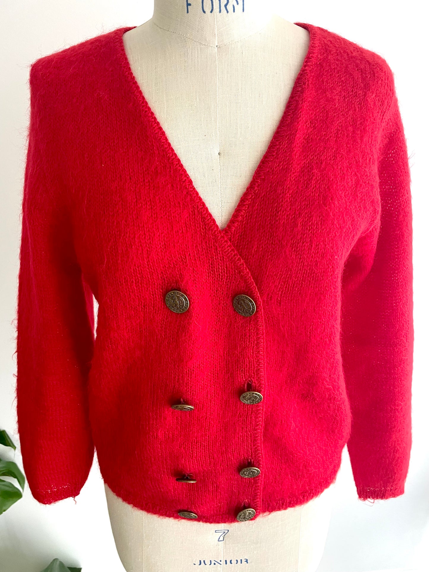 Cherry Mohair Cardigan | 1950s
