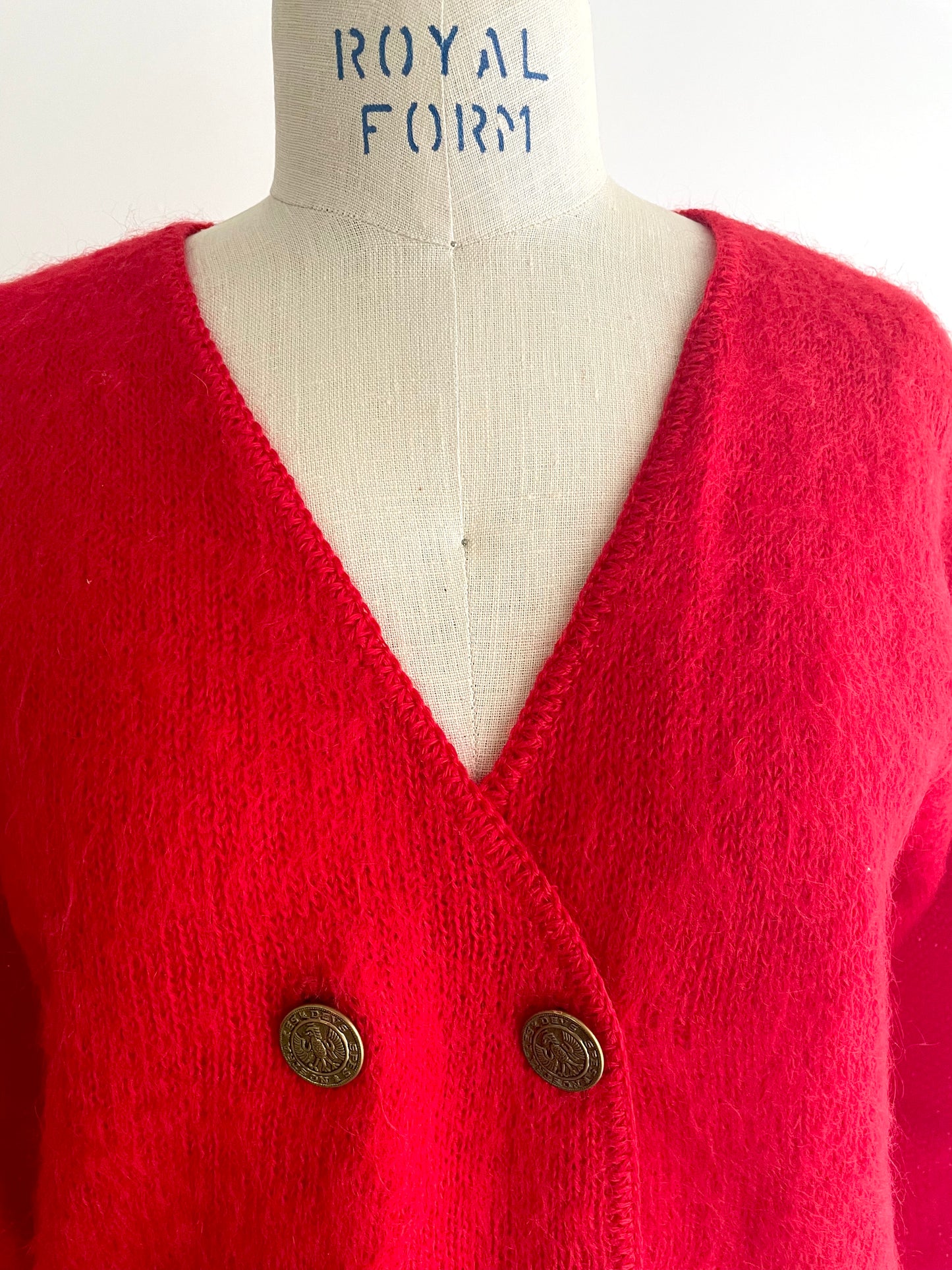 Cherry Mohair Cardigan | 1950s