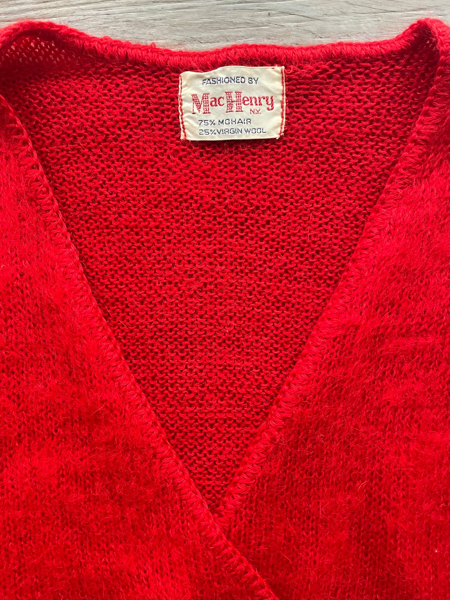 Cherry Mohair Cardigan | 1950s
