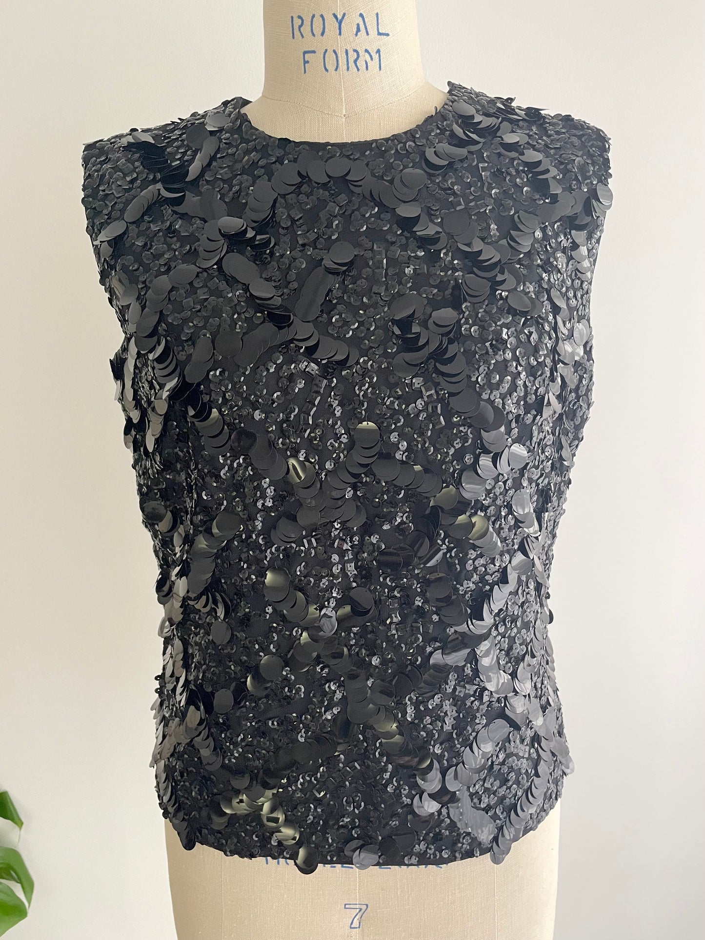 Midnight Paillettes Shell | 1960s