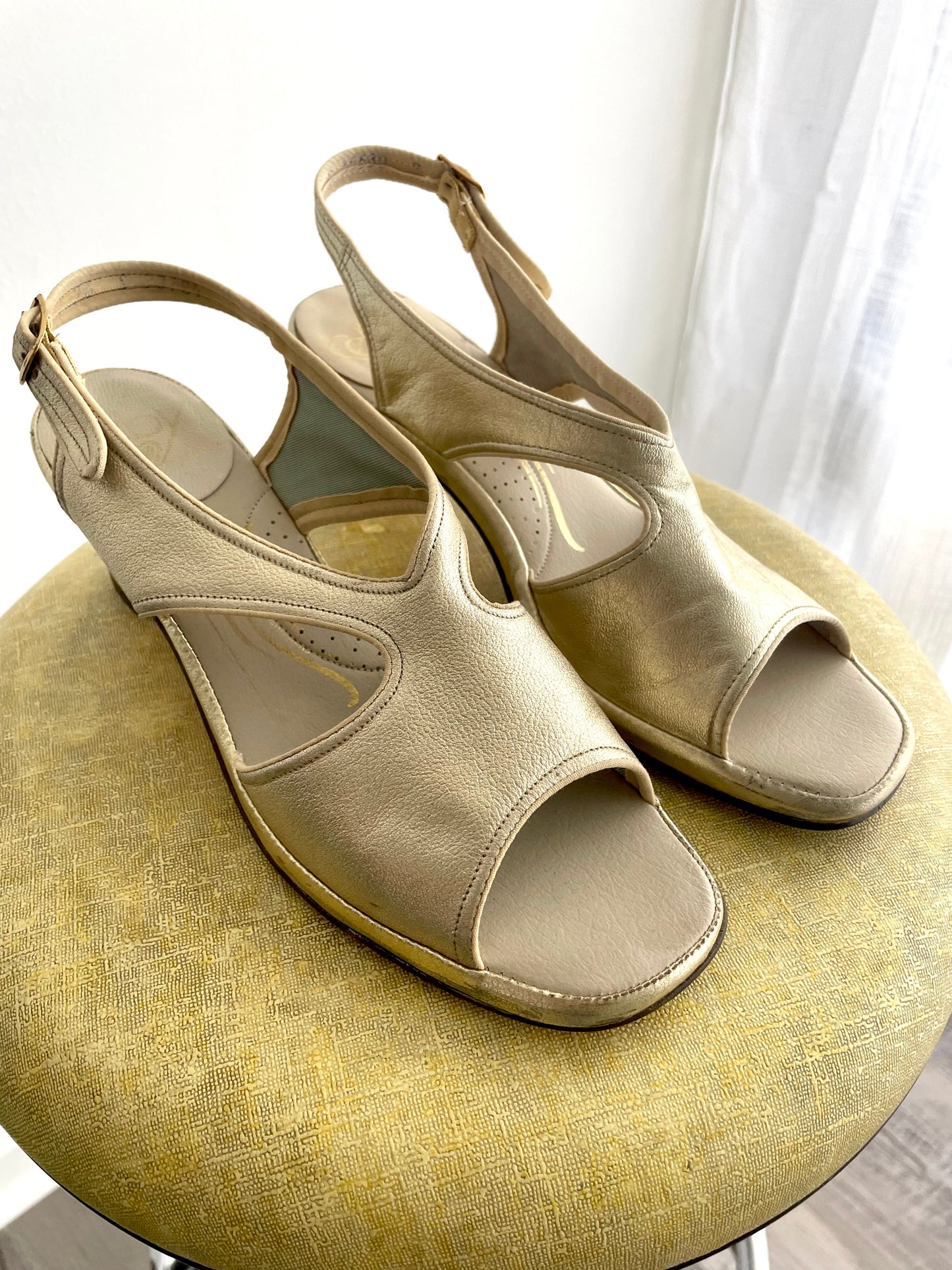 Gilt Selby Sandals | 1960s