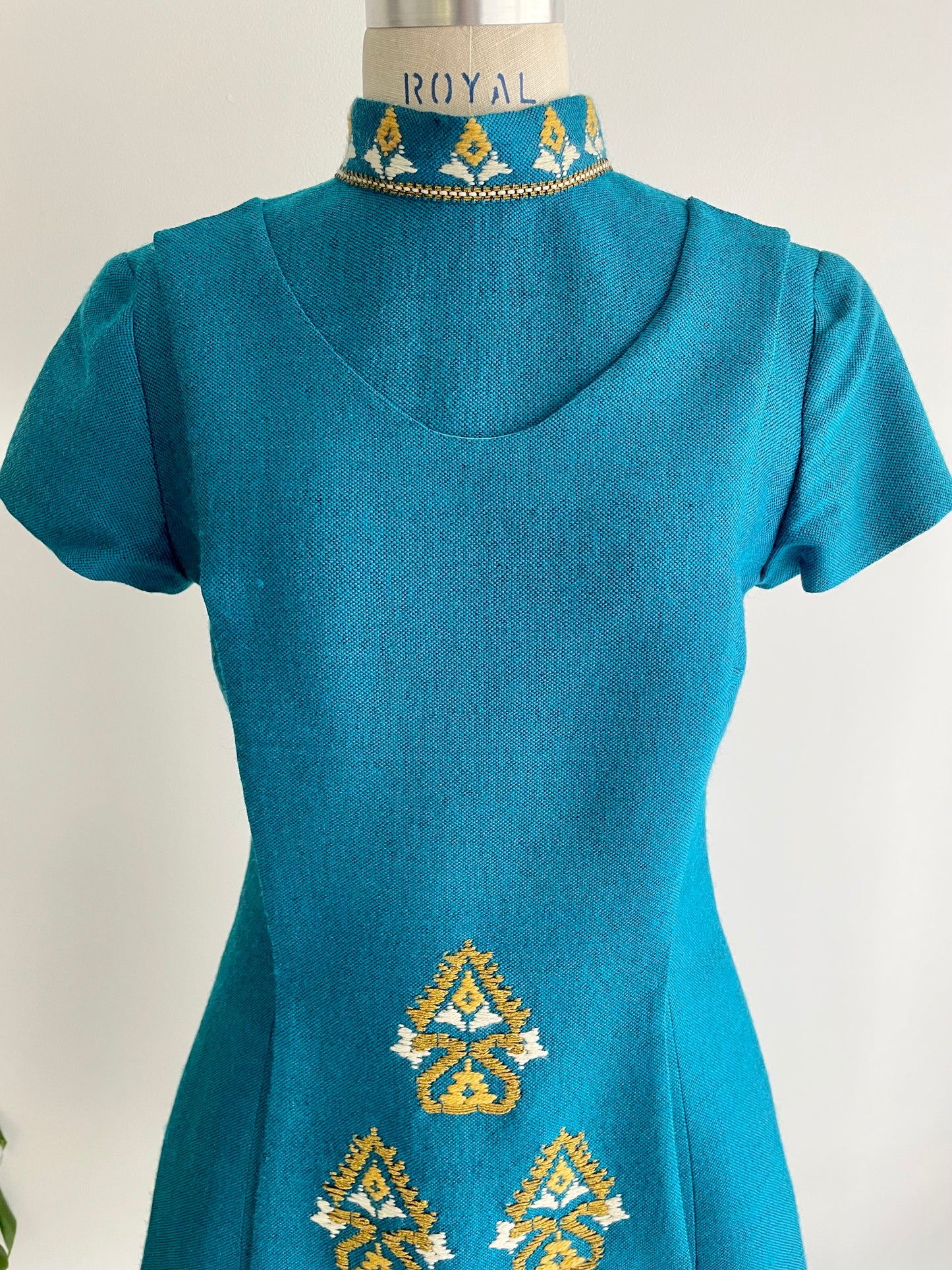 Handwoven Artisan Dress | 1960s