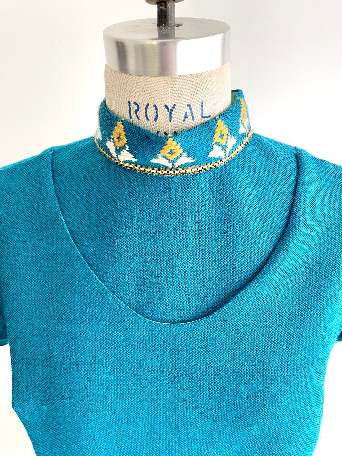 Handwoven Artisan Dress | 1960s