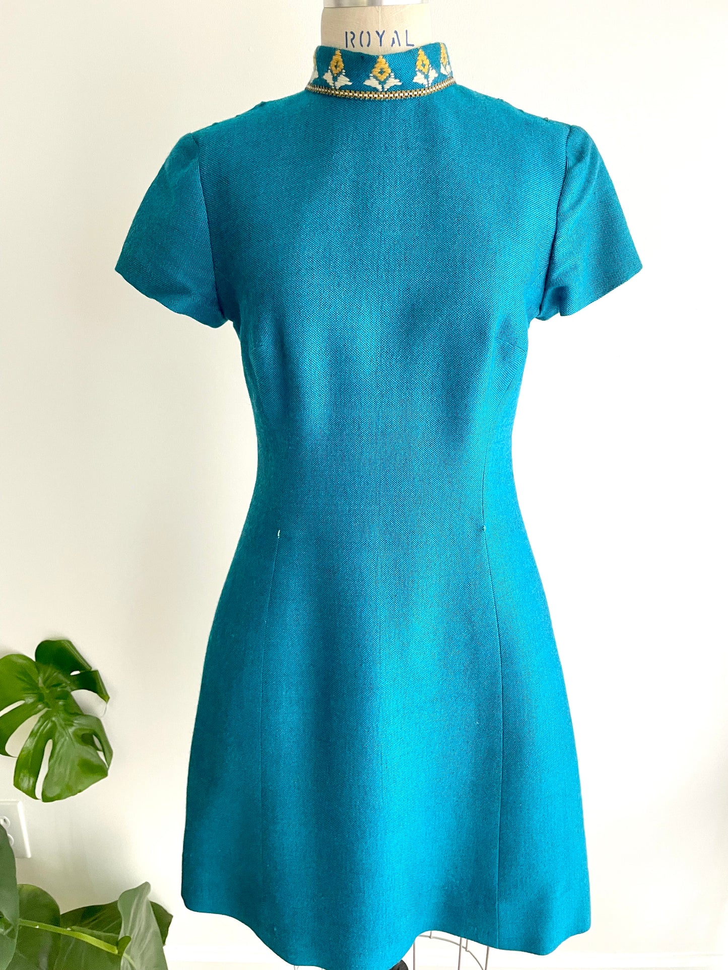 Handwoven Artisan Dress | 1960s
