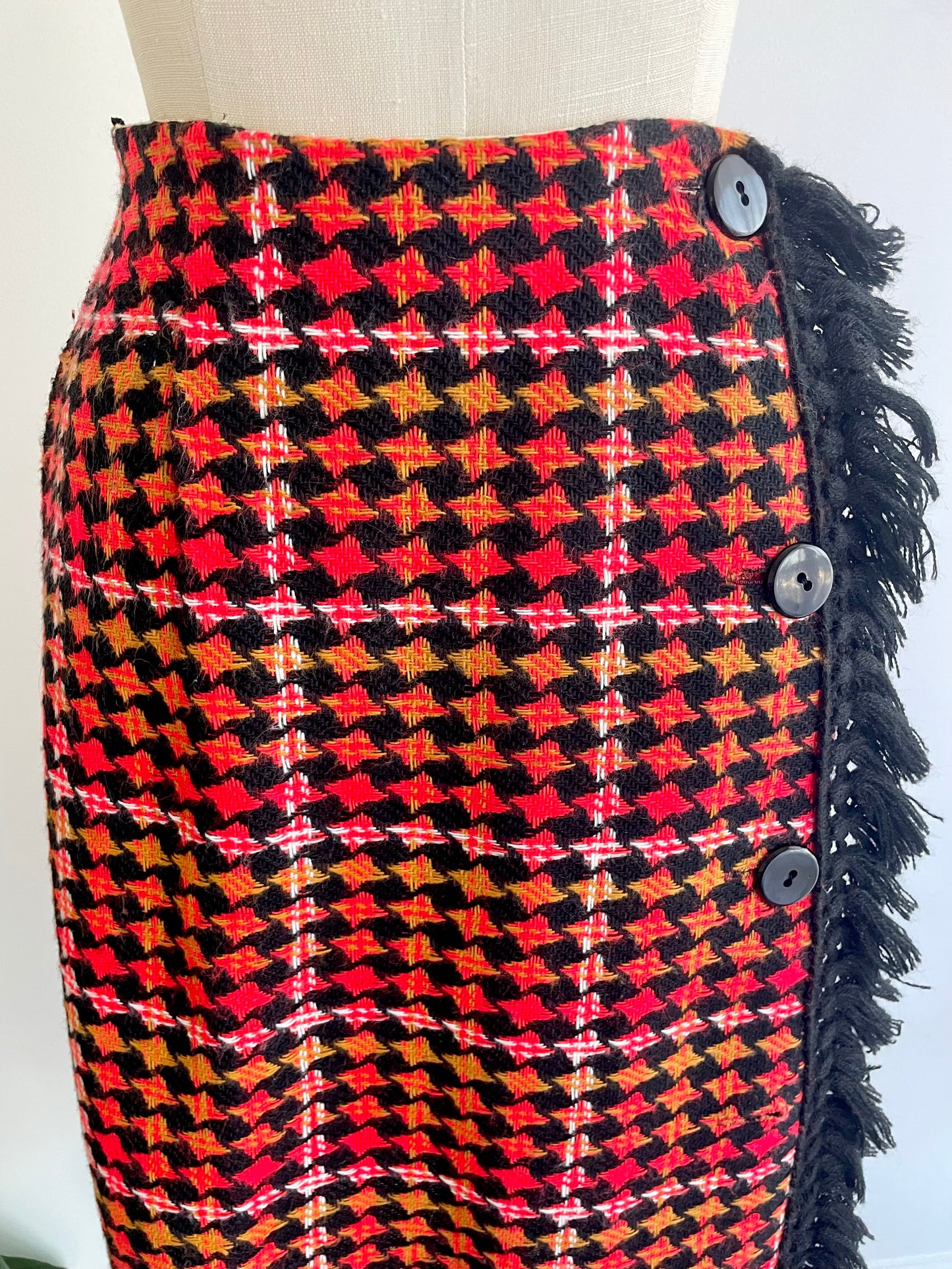 Houndstooth Tweed Kilt | 1960s