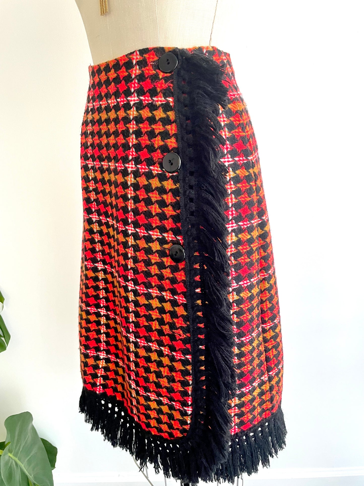 Houndstooth Tweed Kilt | 1960s