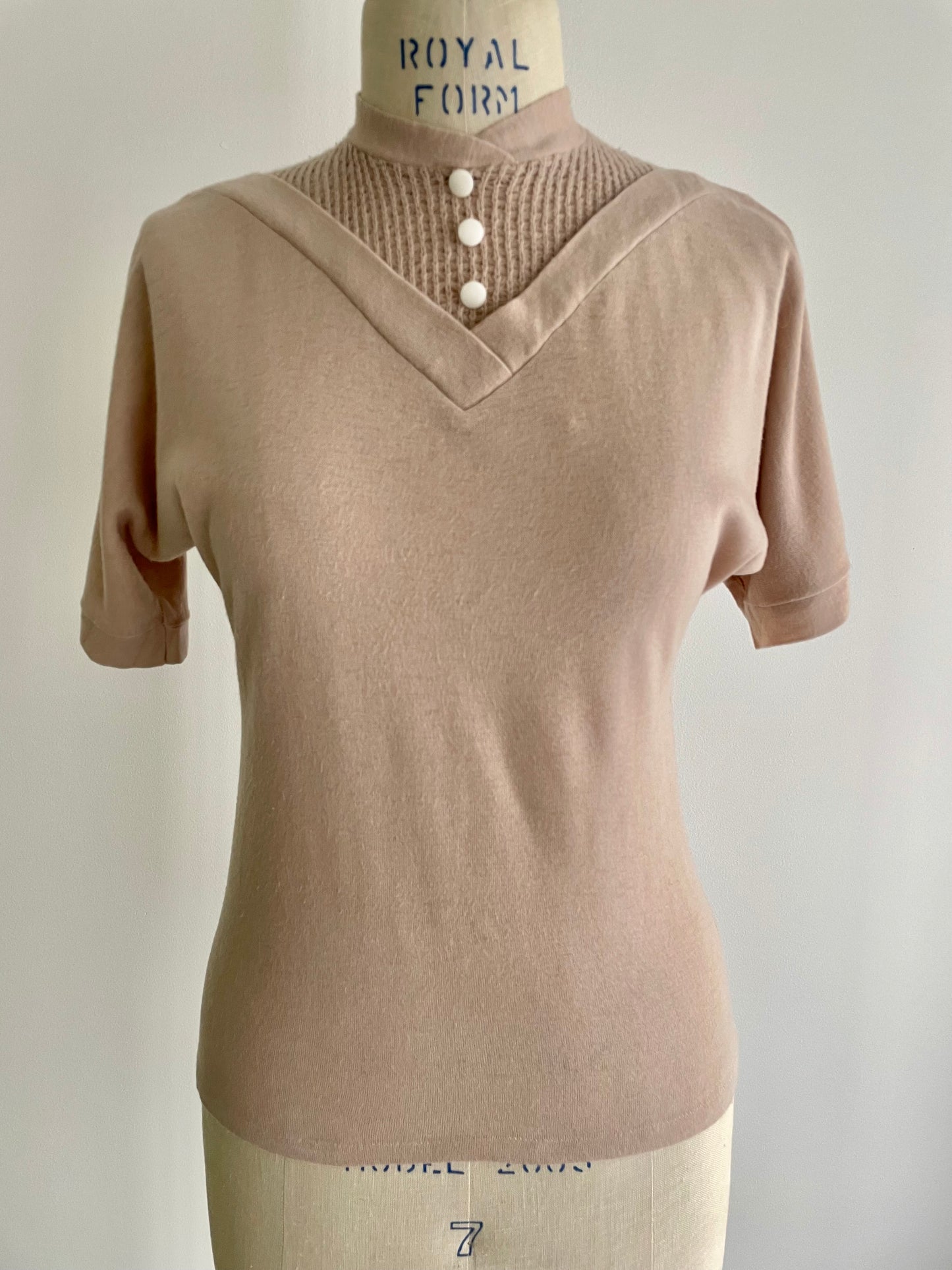 Neutral Waffle Top | 1950s