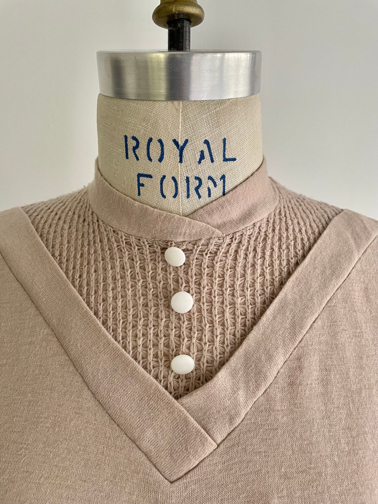 Neutral Waffle Top | 1950s