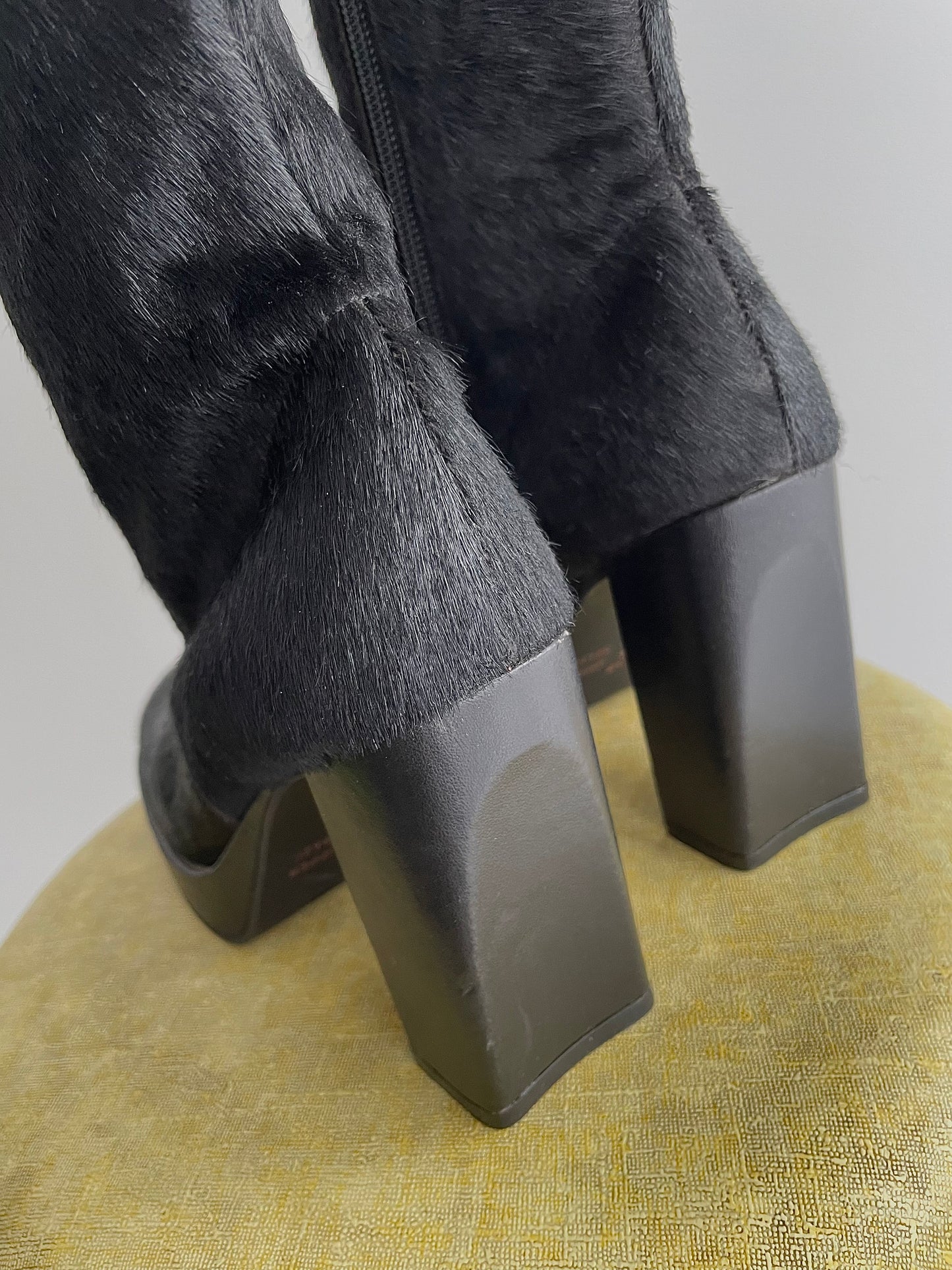 Ponyhair Platform Boots | 1990s