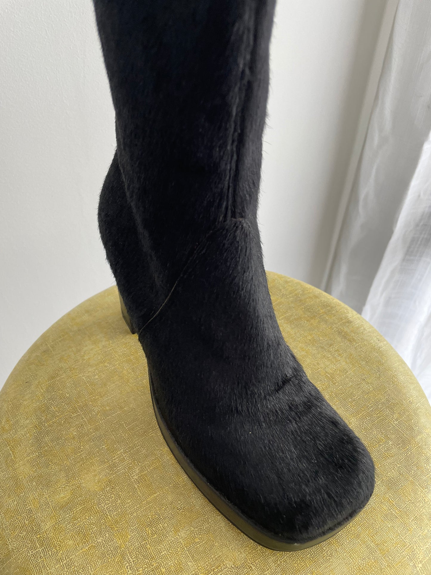 Ponyhair Platform Boots | 1990s