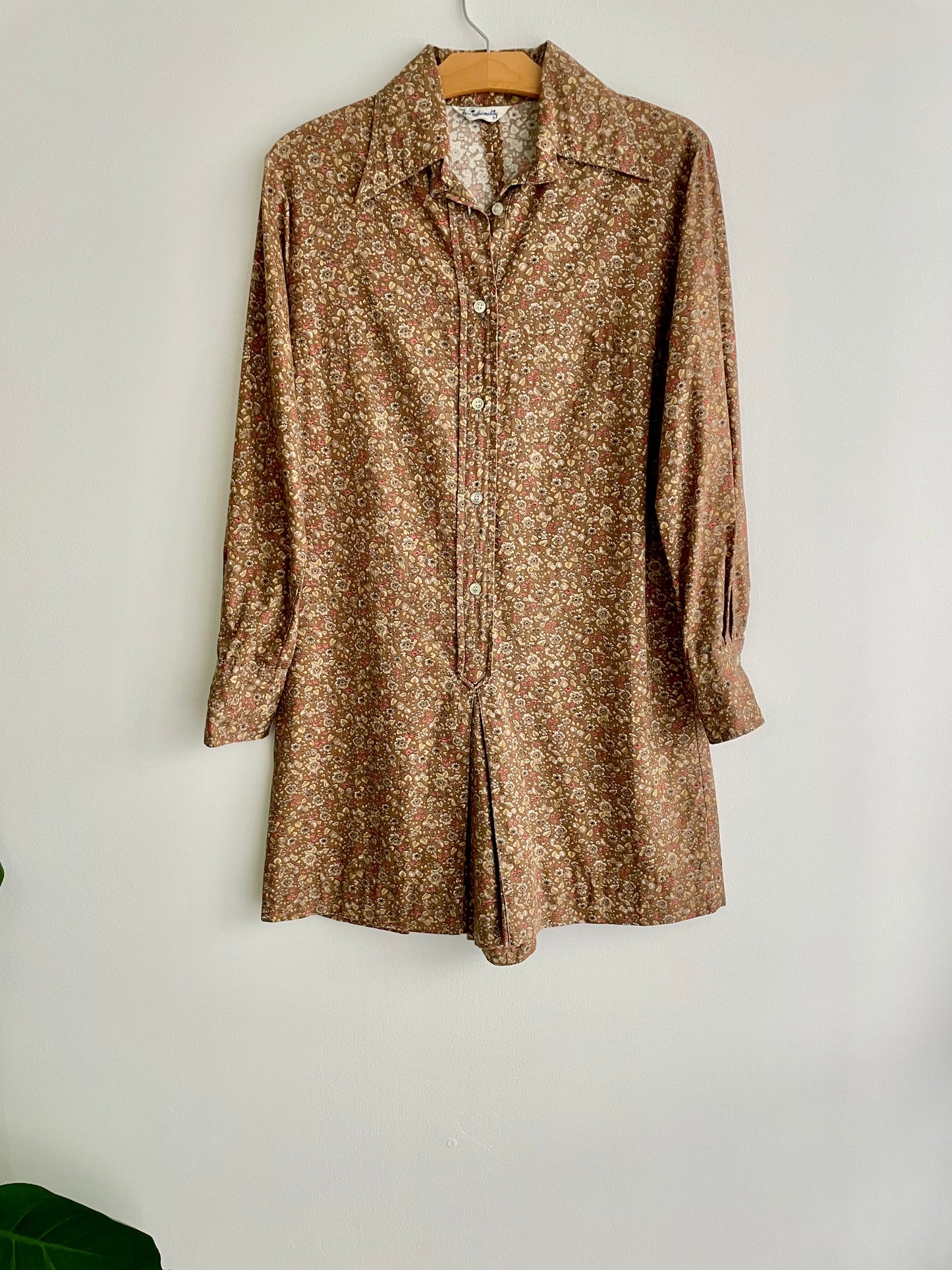 Mod Calico Romper  |  1960s