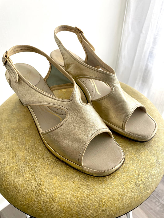 Gilt Selby Sandals  |  1960s