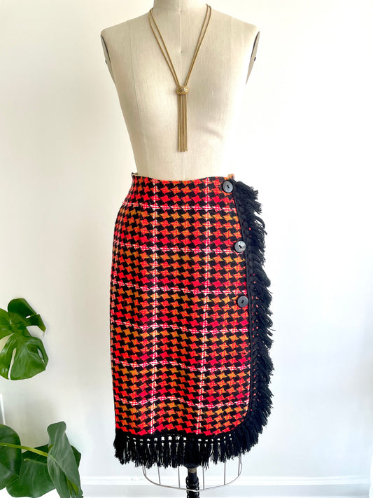 Houndstooth Tweed Kilt  |  1960s