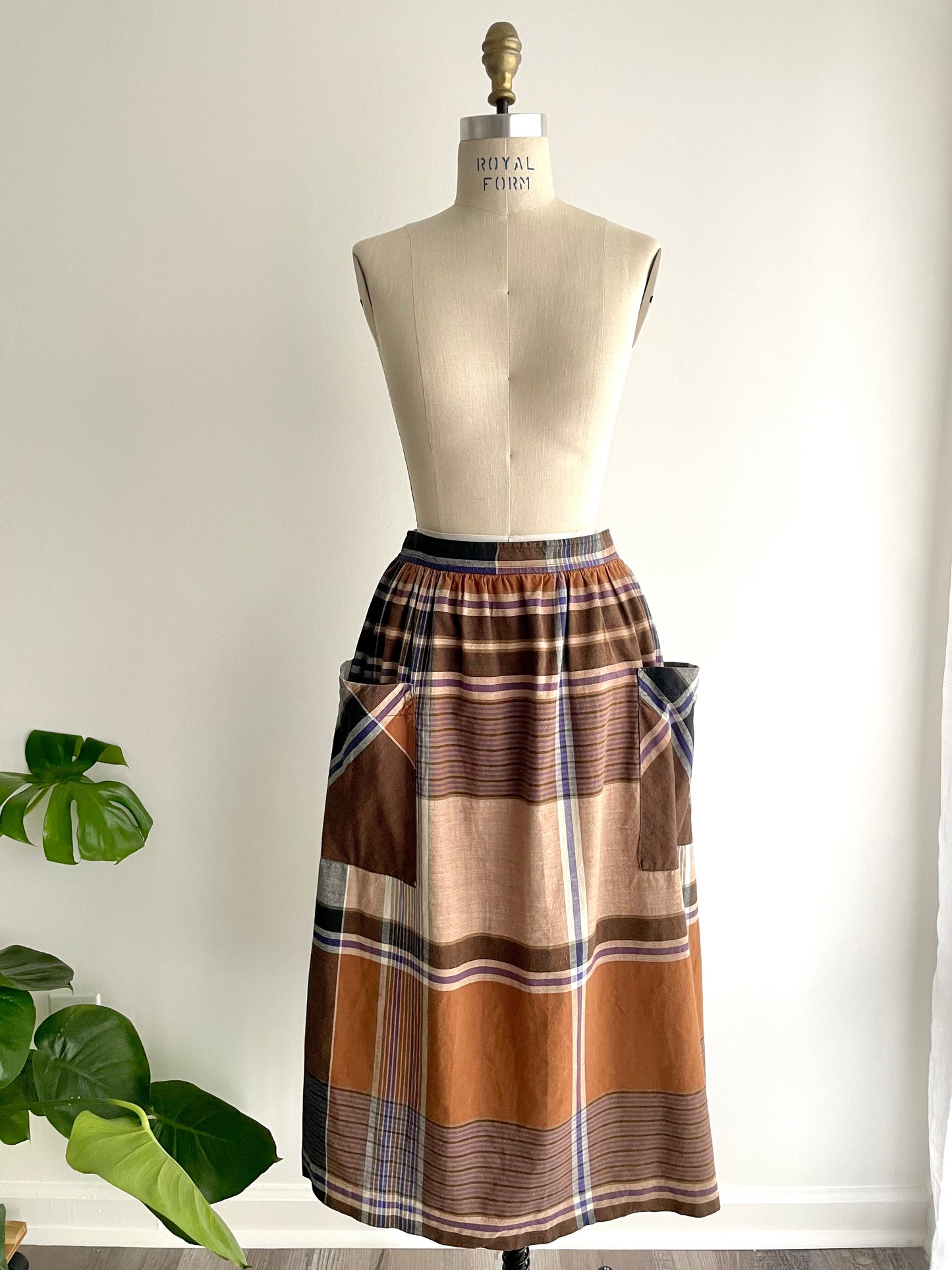 Rusty Plaid Skirt  |  1980s