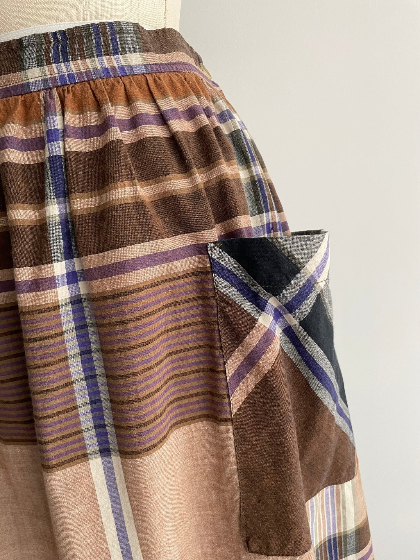 Rusty Plaid Skirt  |  1980s