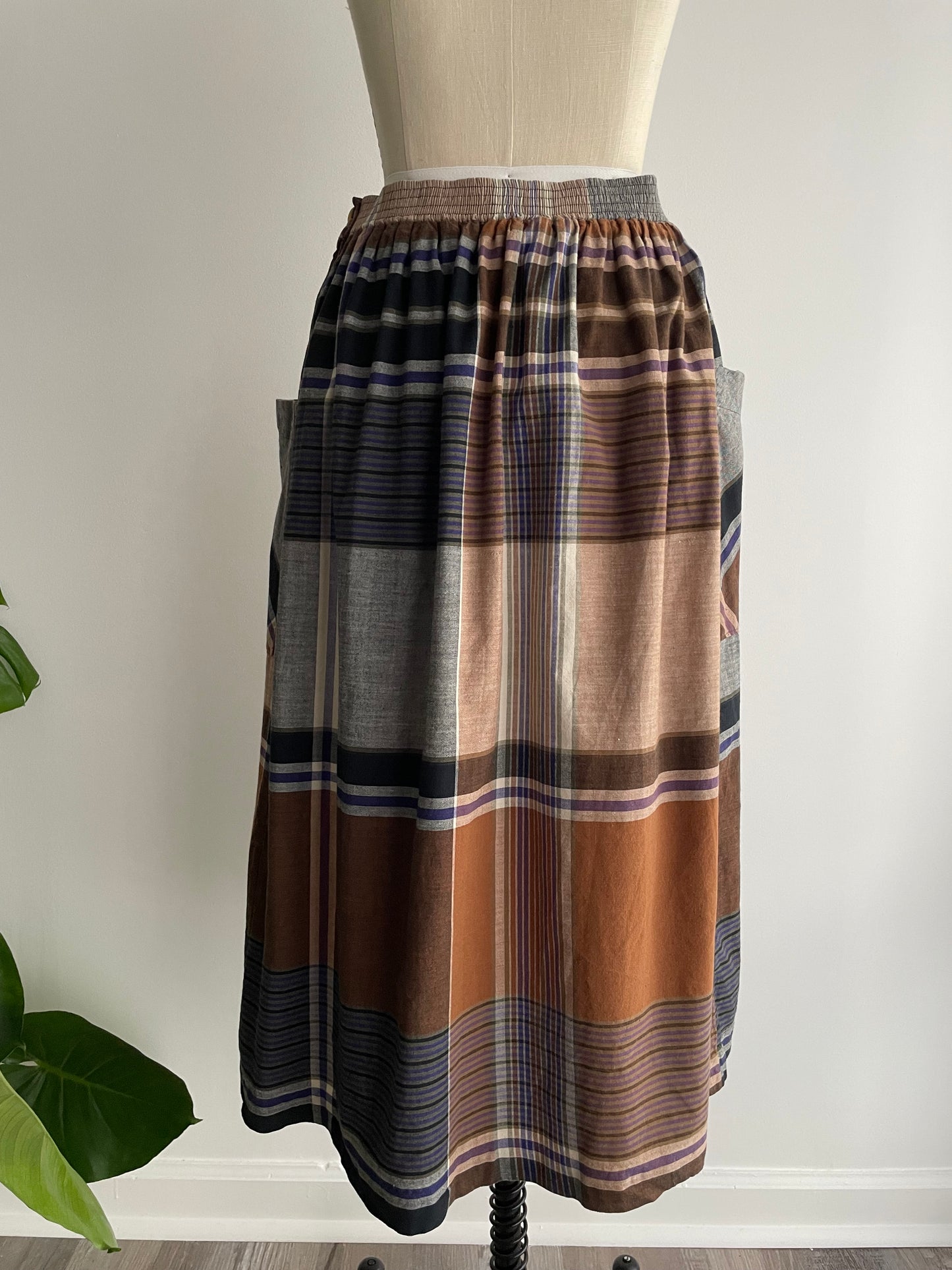 Rusty Plaid Skirt  |  1980s